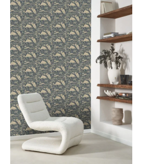 Papier peint EUPHRATE ENCRE / NATUREL - Collection Babylone - CASADECO - Ref. BBLN89736500