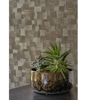 Papier peint DURA NOIR REGLISSE - Collection Babylone - CASADECO - Ref. BBLN89749711