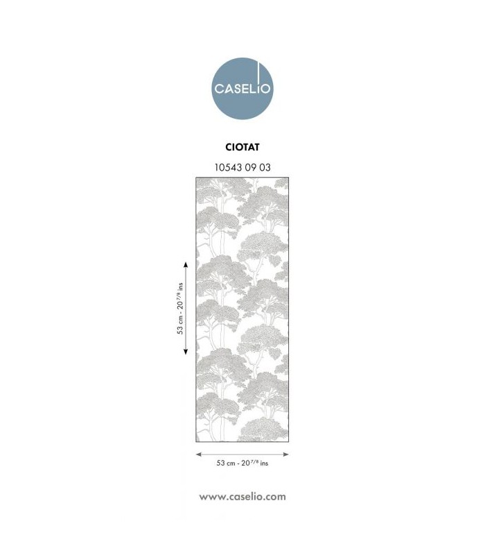 Papier Peint LA CIOTAT BLANC NOIR - Collection AZUR - CASELIO - Réf. AZU105430903