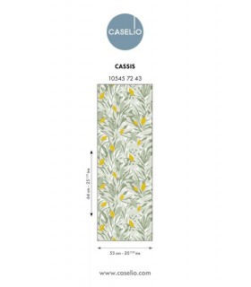 Papier Peint CASSIS VERT KAKI JAUNE - Collection AZUR - CASELIO - Réf. AZU105457243