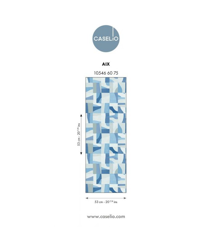 Papier Peint AIX BLEU AZUR - Collection AZUR - CASELIO - Réf. AZU105466075
