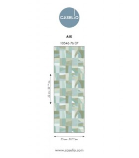 Papier Peint AIX VERT AQUA - Collection AZUR - CASELIO - Réf. AZU105467607