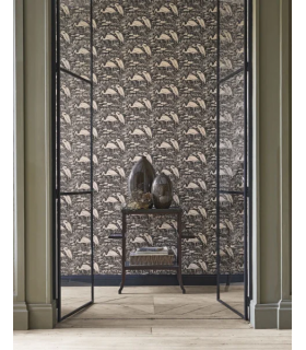 Papier peint EUPHRATE NOIR REGLISSE - Collection Babylone - CASADECO - Ref. BBLN89739270