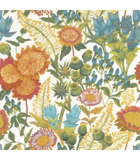 Papier peint SAINT-PAUL DE VENCE VERT FORET - FUSCHIA - Collection Échappée Belle - CASADECO - Réf.ECHA89816472