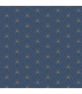 Papier Peint SUNRISE MIDNIGHT BLUE DORE - Collection COLOR BOX 3 - CASELIO - Réf. CB3101236221