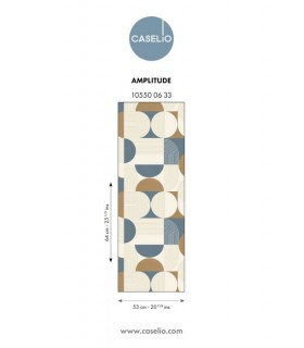Papier Peint AMPLITUDE BLEU CAMEL - Collection GRAPHIC - CASELIO - Réf. GPC105500633