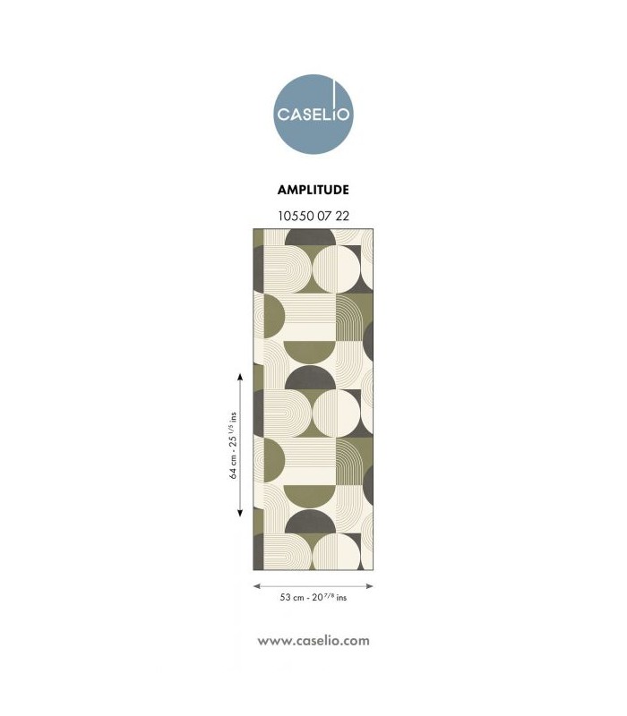 Papier Peint AMPLITUDE VERT KAKI - Collection GRAPHIC - CASELIO - Réf. GPC105500722