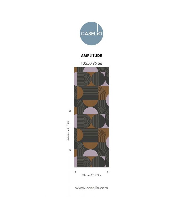 Papier Peint AMPLITUDE ORANGE MAUVE - Collection GRAPHIC - CASELIO - Réf. GPC105509566