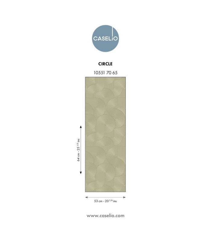 Papier Peint CIRCLE VERT KAKI - Collection GRAPHIC - CASELIO - Réf. GPC105517065