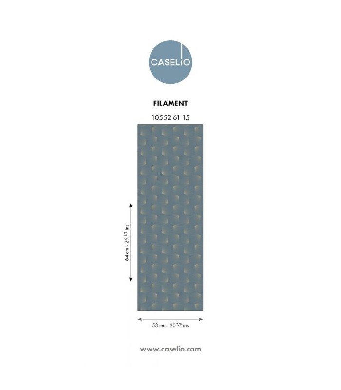 Papier Peint FILAMENT BLEU OR - Collection GRAPHIC - CASELIO - Réf. GPC105526115