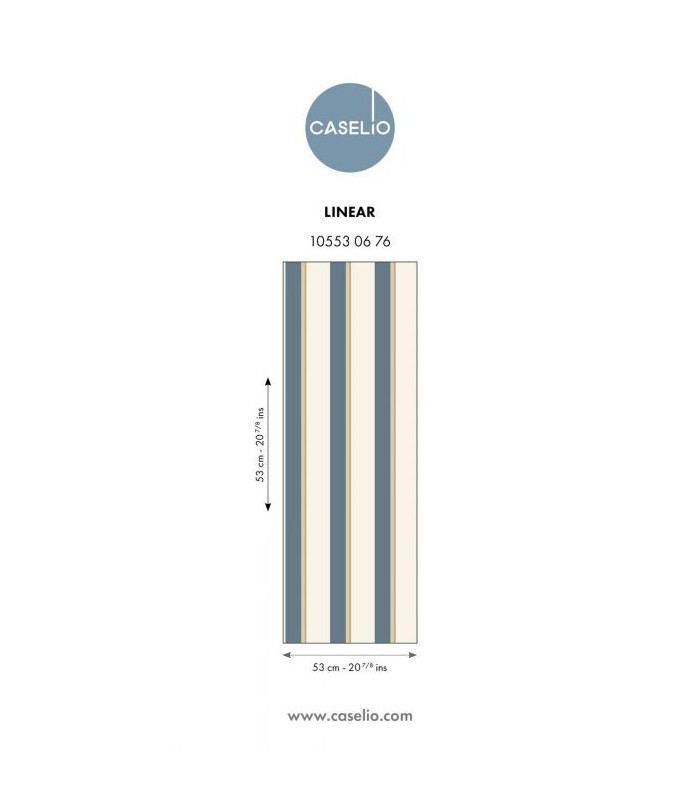 Papier Peint LINEAR BLEU - Collection GRAPHIC - CASELIO - Réf. GPC105530676