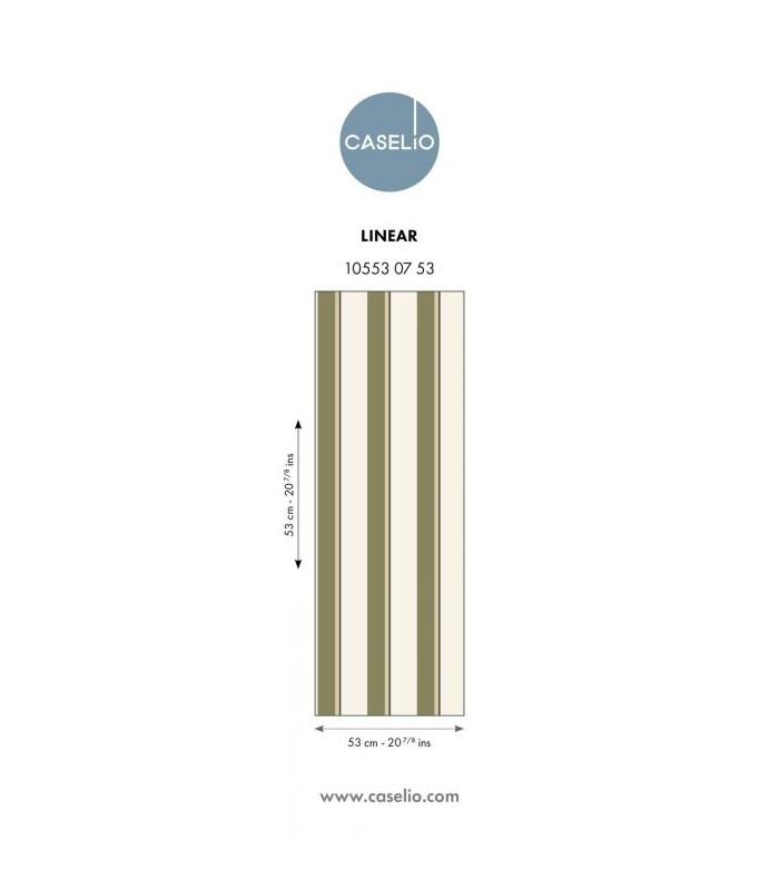 Papier Peint LINEAR VERT KAKI - Collection GRAPHIC - CASELIO - Réf. GPC105530753