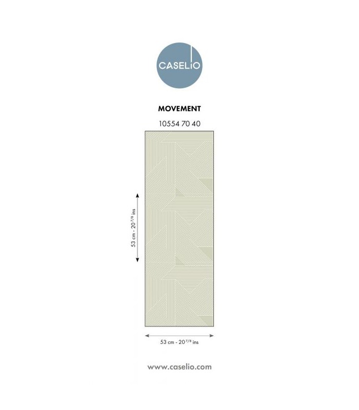 Papier Peint MOVEMENT VERT D'EAU BLANC - Collection GRAPHIC - CASELIO - Réf. GPC105547040