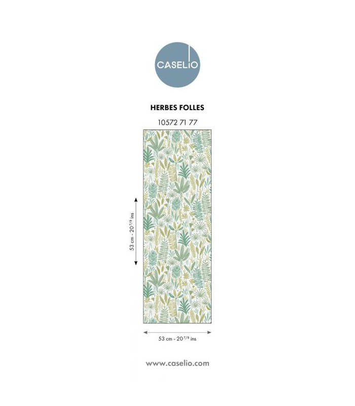 Papier Peint HERBES FOLLES VERT - Collection LES MINIS MONDES - CASELIO - Réf. MNM105727177