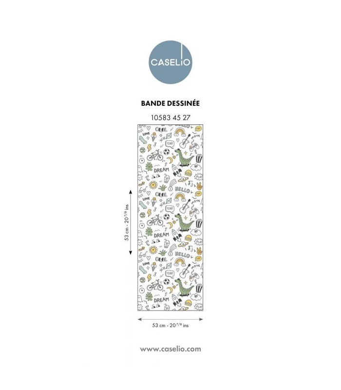 Papier Peint BD MULTICOULEURS - Collection LES MINIS MONDES - CASELIO - Réf. MNM105834527