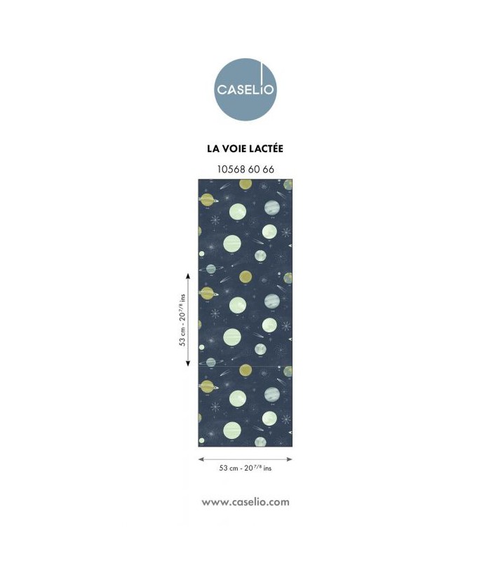 Papier Peint LA VOIE LACTEE BLEU NUIT - Collection LES MINIS MONDES - CASELIO - Réf. MNM105686066
