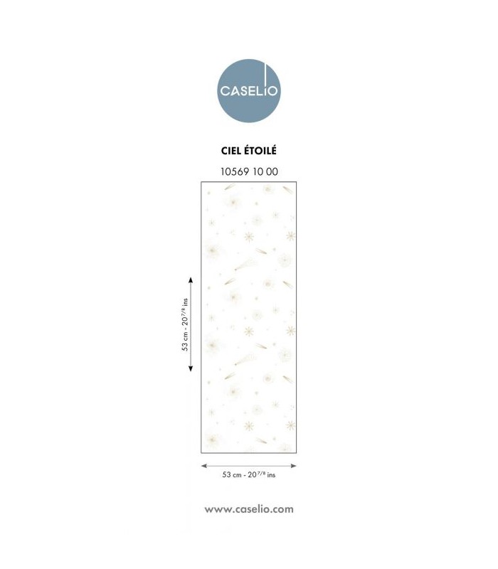 Papier Peint CIEL ETOILE BEIGE - Collection LES MINIS MONDES - CASELIO - Réf. MNM105691000