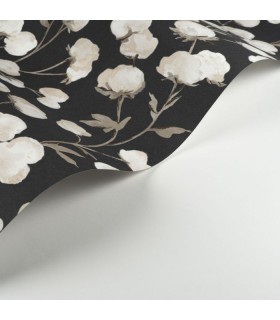 Papier Peint COTTON FLOWER ARDOISE - Collection SOLIFLORE - CASADECO - Réf. SOLI200299515