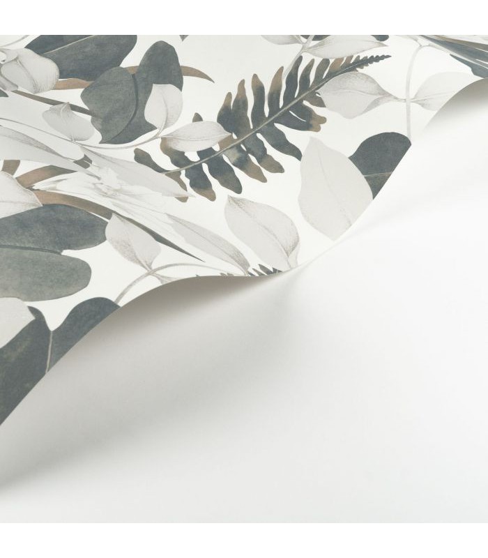 Papier Peint ROYAL LILY BLEU CENDRE - Collection SOLIFLORE - CASADECO - Réf. SOLI200266666