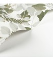 Papier Peint ROYAL LILY VERT CENDRE - Collection SOLIFLORE - CASADECO - Réf. SOLI200267212