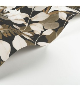 Papier Peint ROYAL LILY TABAC / ARDOISE - Collection SOLIFLORE - CASADECO - Réf. SOLI200269519