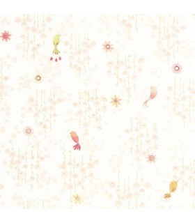 Papier Peint TROPICAL BIRDS ROSE BLUSH - Collection ONCE UPON A TIME 2 - CASADECO - Réf. OUTD200784343