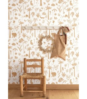 Papier Peint POETIC JUNGLE CAMEL - Collection ONCE UPON A TIME 2 - CASADECO - Réf. OUTD200762606