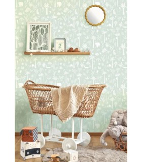 Papier Peint POETIC JUNGLE BLEU LAGON - Collection ONCE UPON A TIME 2 - CASADECO - Réf. OUTD200766202