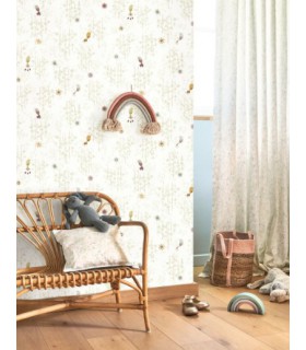 Papier Peint TROPICAL BIRDS NATUREL - Collection ONCE UPON A TIME 2 - CASADECO - Réf. OUTD200781212