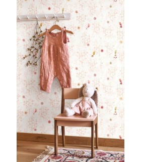 Papier Peint TROPICAL BIRDS NATUREL - Collection ONCE UPON A TIME 2 - CASADECO - Réf. OUTD200781212