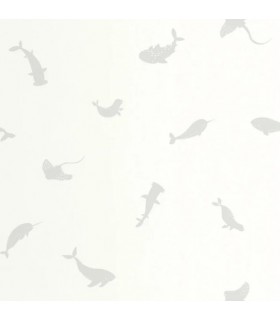 Papier Peint POETIC SEA GRIS BALEINE - Collection ONCE UPON A TIME 2 - CASADECO - Réf. OUTD200809229