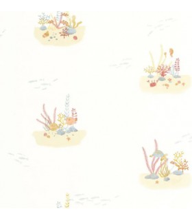 Papier Peint CORAL REEF ROUGE CORAIL - Collection ONCE UPON A TIME 2 - CASADECO - Réf. OUTD200828228