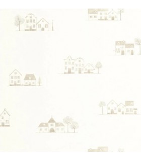 Papier Peint WALK IN THE VILLAGE LIN - Collection ONCE UPON A TIME 2 - CASADECO - Réf. OUTD200841221