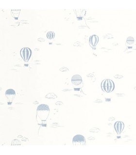 Papier Peint BALLOONS IN THE CLOUDS BLEU DOUX - Collection ONCE UPON A TIME 2 - CASADECO - Réf. OUTD200856666
