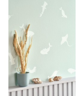 Papier Peint POETIC SEA BLEU DOUX - Collection ONCE UPON A TIME 2 - CASADECO - Réf. OUTD200806101