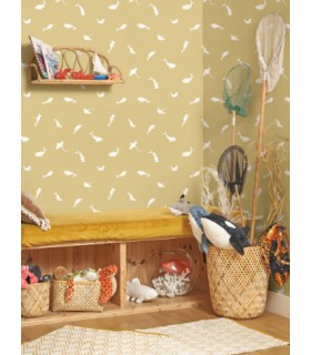 Papier Peint POETIC SEA OLIVE - Collection ONCE UPON A TIME 2 - CASADECO - Réf. OUTD200807207