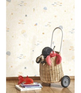 Papier Peint COMPANIONS OF THE SEA ROSE BLUSH - Collection ONCE UPON A TIME 2 - CASADECO - Réf. OUTD200814323