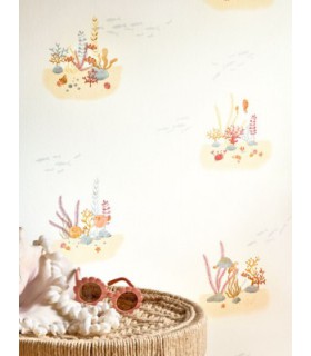 Papier Peint CORAL REEF ROUGE CORAIL - Collection ONCE UPON A TIME 2 - CASADECO - Réf. OUTD200828228