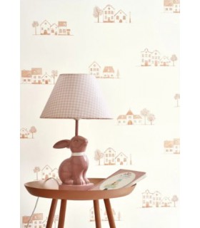 Papier Peint WALK IN THE VILLAGE BRIQUE - Collection ONCE UPON A TIME 2 - CASADECO - Réf. OUTD200848303