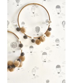 Papier Peint BALLOONS IN THE CLOUDS ANTHRACITE - Collection ONCE UPON A TIME 2 - CASADECO - Réf. OUTD200859808