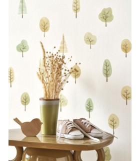 Papier Peint WALK IN THE PARK VERT FEUILLE - Collection ONCE UPON A TIME 2 - CASADECO - Réf. OUTD200867410