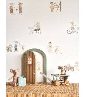 Papier Peint NEIGHBORS OF THE VILLAGE NATUREL - Collection ONCE UPON A TIME 2 - CASADECO - Réf. OUTD200871919