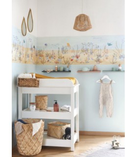 Papier Peint HAPPY DREAMS  UNI BLEU - Collection ONCE UPON A TIME 2 - CASADECO - Réf. OUTD29696111