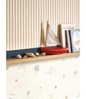 Papier Peint LINES BEIGE CAMEL - Collection ONCE UPON A TIME 2 - CASADECO - Réf. OUTD29882343