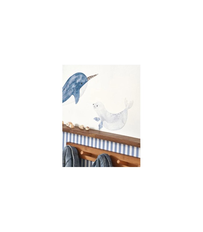 Papier Peint RAYURES BLEU MARINE - Collection ONCE UPON A TIME 2 - CASADECO - Réf. OUTD29886625