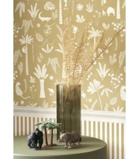 Papier Peint RAYURES OLIVE - Collection ONCE UPON A TIME 2 - CASADECO - Réf. OUTD29887227