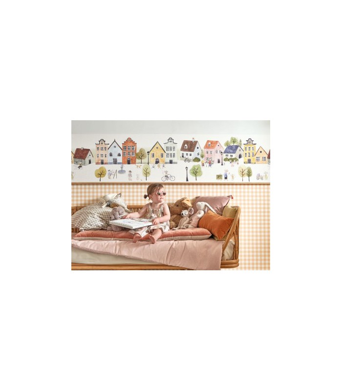 Papier Peint VICHY BEIGE ROSÉ - Collection ONCE UPON A TIME 2 - CASADECO - Réf. OUTD89261222