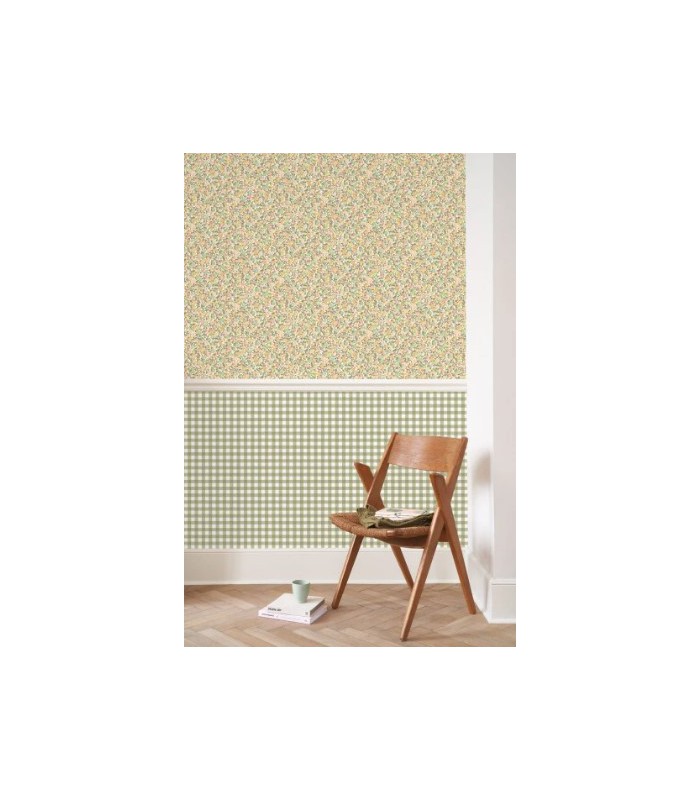 Papier Peint VICHY KAKI - Collection ONCE UPON A TIME 2 - CASADECO - Réf. OUTD89267535