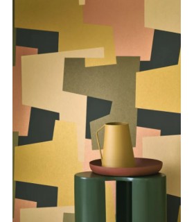 Papier Peint GRAPHIC GAME KAKI - Collection COLOR GAME - CASADECO - Réf. GAME200607337