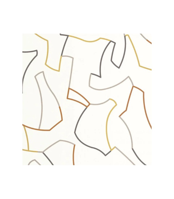 Papier Peint MAZE GAME OCRE - Collection COLOR GAME - CASADECO - Réf. GAME200611212